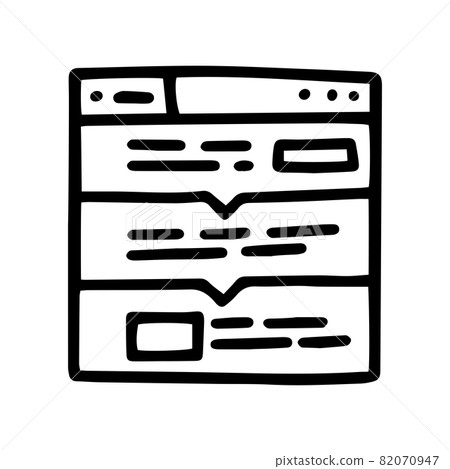 landing page line vector doodle simple icon landing page line vector doodle simple icon 82070947
