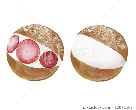 Maritozzo of Italian sweets - Stock Illustration [82071102] - PIXTA