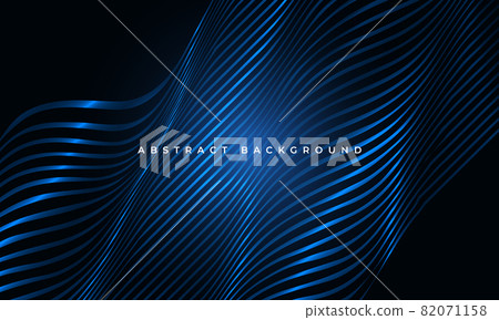 Abstract luxury glowing blue fluid wavy shapes geometric elegance background 82071158