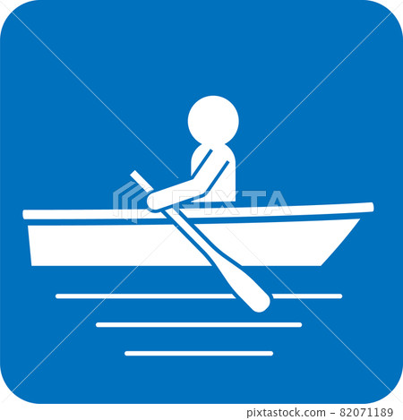 Rowing boat pictogram 82071189