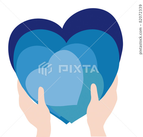 遞心臟/情人節、獻血、捐贈者的插圖 82072339