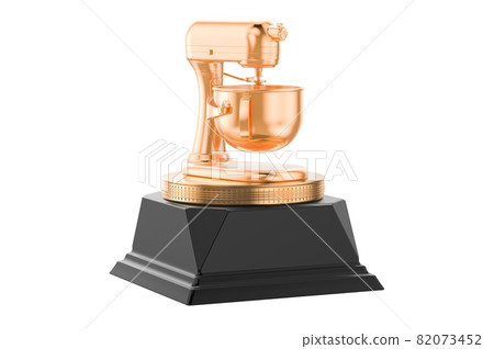 Stand mixer golden award concept. 3D rendering 82073452