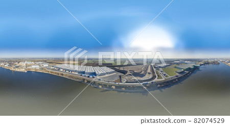 The turnaround harbour of Krefeld, aerial The turnaround harbour of Krefeld, aerial 82074529