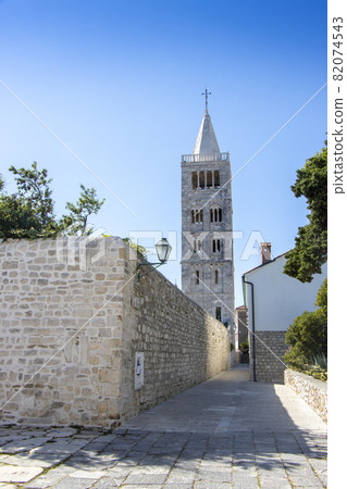 Famous Beautiful Rab town on Rab island in Croatia Famous Beautiful Rab town on Rab island in Croatia 82074543