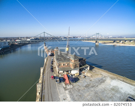 The historic harbour of Krefeld, aerial The historic harbour of Krefeld, aerial 82074553