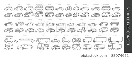 Various vehicle icon sets 82074651