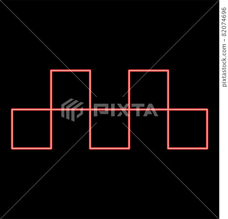 Neon taxi symbol red color vector illustration Neon taxi symbol red color vector illustration 82074696