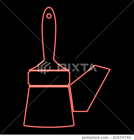 Neon paint brush red color vector illustration Neon paint brush red color vector illustration 82074740