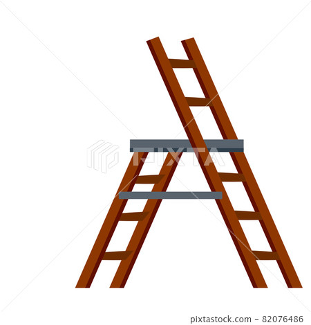 Stairs. Object for climbing to the top in side view. 82076486