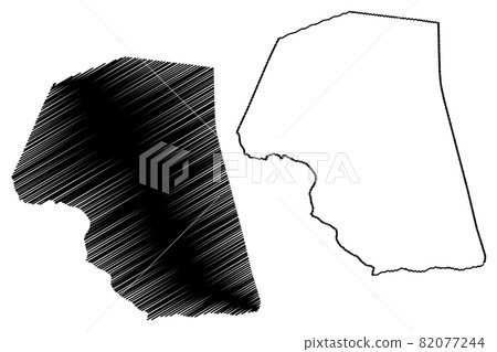 Saint Elizabeth Parish (Parishes of Jamaica, Cornwall County) map vector illustration, scribble sketch St. Elizabeth map 82077244