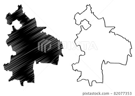Singerei District (Republic of Moldova, Administrative divisions of Moldova) map vector illustration, scribble sketch Singerei map 82077353