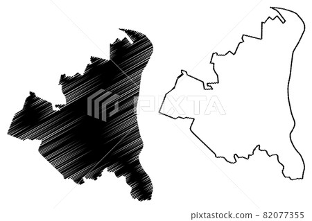 Rezina District (Republic of Moldova, Administrative divisions of Moldova) map vector illustration, scribble sketch Rezina map 82077355