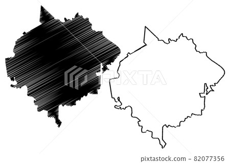 Orhei District (Republic of Moldova, Administrative divisions of Moldova) map vector illustration, scribble sketch Orhei map 82077356