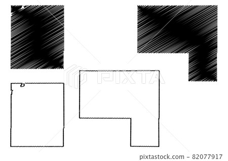 Elbert and Bent County, Colorado (U.S. county, United States of America,USA, U.S., US) map vector illustration, scribble sketch Elbert and Bent map 82077917