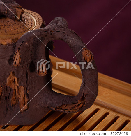 stock image of the tea cup oriental teapot. stock image of the tea cup oriental teapot. 82078428