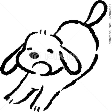 Loose dog illustration 3 (line drawing) - Stock Illustration [82080855 ...