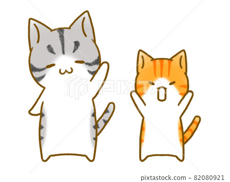 Cat raising its paw Cat raising its paw 82080921