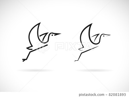Vector of egret design on white background. Birds logos or icons. Easy editable layered vector illustration. Wild Animals. Vector of egret design on white background. Birds logos or icons. Easy editable layered vector illustration. Wild Animals. 82081893