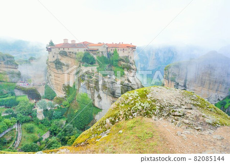 Superb view of the Meteora Monasteries, a World Complex Heritage Site Superb view of the Meteora Monasteries, a World Complex Heritage Site 82085144