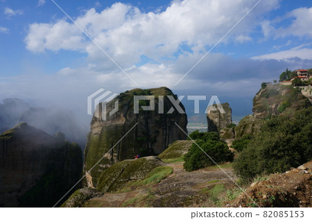 Superb view of the Meteora Monasteries, a World Complex Heritage Site Superb view of the Meteora Monasteries, a World Complex Heritage Site 82085153