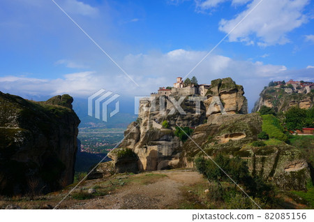 Superb view of the Meteora Monasteries, a World Complex Heritage Site Superb view of the Meteora Monasteries, a World Complex Heritage Site 82085156