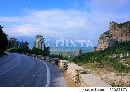 Superb view of the Meteora Monasteries, a World Complex Heritage Site Superb view of the Meteora Monasteries, a World Complex Heritage Site 82085173