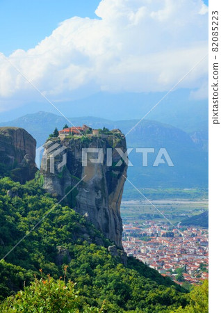 Superb view of the Meteora Monasteries, a World Complex Heritage Site Superb view of the Meteora Monasteries, a World Complex Heritage Site 82085223