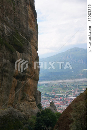 Superb view of the Meteora Monasteries, a World Complex Heritage Site Superb view of the Meteora Monasteries, a World Complex Heritage Site 82085236