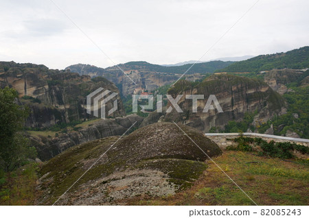 Superb view of the Meteora Monasteries, a World Complex Heritage Site Superb view of the Meteora Monasteries, a World Complex Heritage Site 82085243