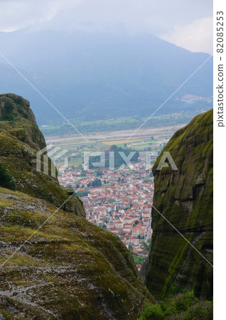 Superb view of the Meteora Monasteries, a World Complex Heritage Site Superb view of the Meteora Monasteries, a World Complex Heritage Site 82085253