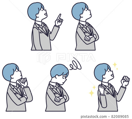 商人面部表情簡單圖解 商人面部表情簡單圖解 82089085