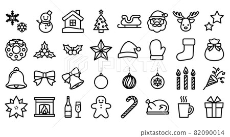 Christmas icon set 82090014