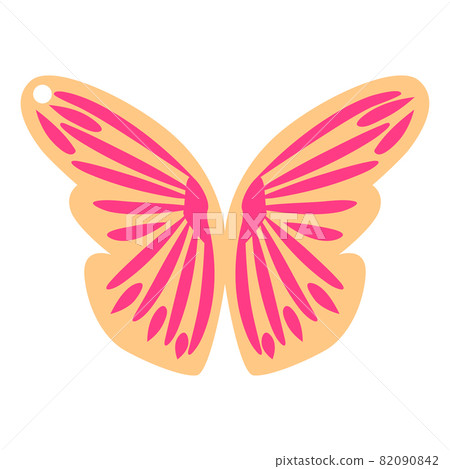 Butterflies spring silhouettes. Earrings cut files templates on white background 82090842