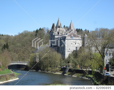 Gourmet village Durbuy's castle Belgian Ardennes Region 82090895