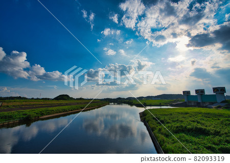 Calm scenery, Kitaura River lock 82093319