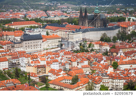 Panoramic view of Prague old town 82093679