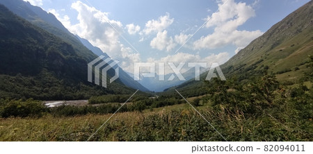 Summer mountain valley canyon panorama 82094011