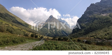 Summer mountain valley canyon panorama 82094045