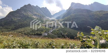 Summer mountain valley canyon panorama 82094046