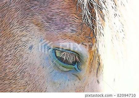 Pastel style "horse face" illustration image Pastel style "horse face" illustration image 82094710