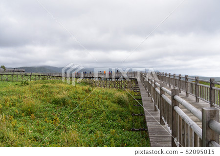 Scenery of Shiretoko National Park and Shari Town in the cloudy sky Scenery of Shiretoko National Park and Shari Town in the cloudy sky 82095015