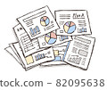 A large number of simple hand-painted documents 82095638