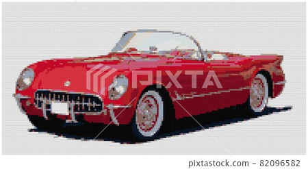 vintage car without roof. Classic roadster. 82096582