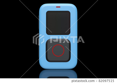 Remote controller for photo and video action camera on black background Remote controller for photo and video action camera on black background 82097515