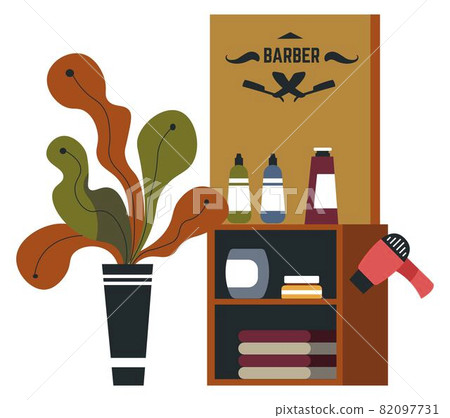 Barbershop furniture and decoration for interior Barbershop furniture and decoration for interior 82097731