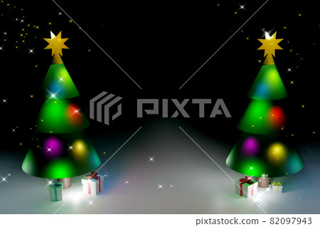 Christmas tree 3d render creative layuot greeting card 82097943