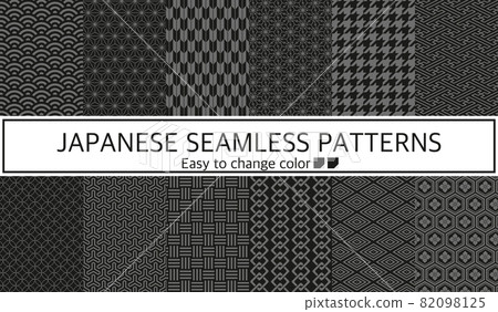 Japanese pattern seamless pattern set 82098125