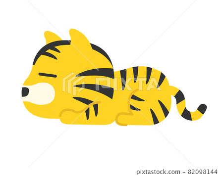 Illustration of a relaxing tiger character Illustration of a relaxing tiger character 82098144