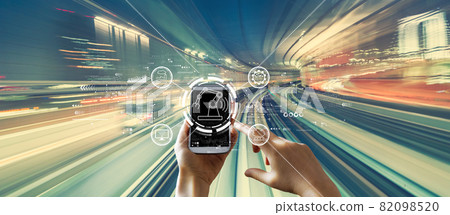 Smart industry concept with high speed motion blur Smart industry concept with high speed motion blur 82098520