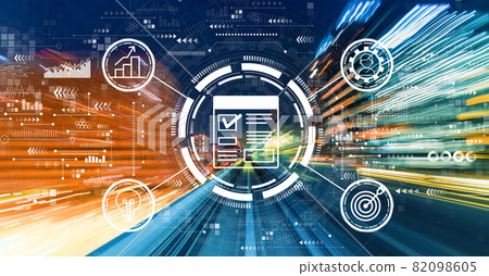 Project management theme with high speed motion blur Project management theme with high speed motion blur 82098605